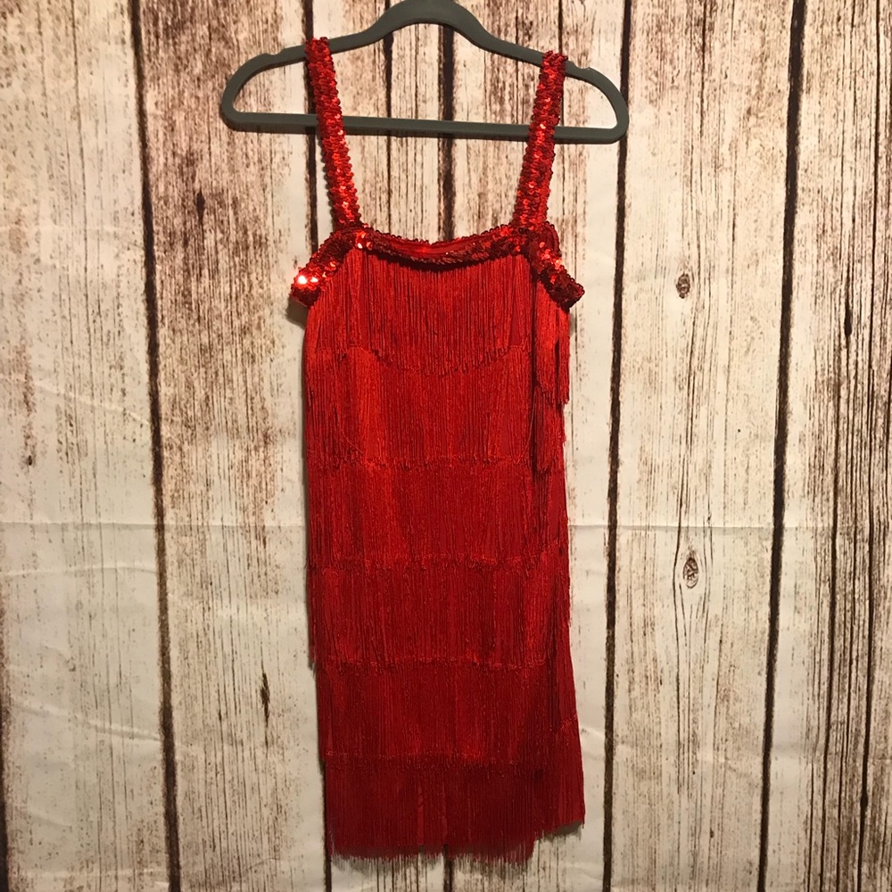Red flapper dress 8-10